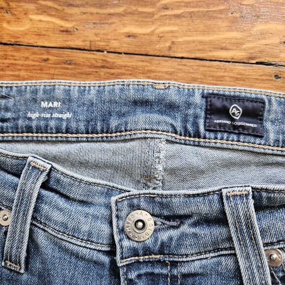 AG Adriano Goldschmied “Mari” High-Rise Straight Jeans Size 25R - Picture 3 of 12